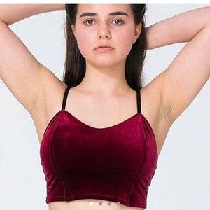 Sweetheart velvet top from American Apparel